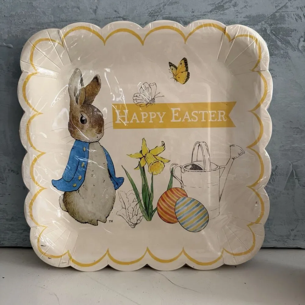 Meri Meri Beatrix Potter Peter Rabbit Paper Plates Scallop 12 Cupcake Picks (24)